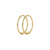 Basic 12 Hoops Goldplated Silver