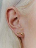 Lily Stud Goldplated Silver (One)