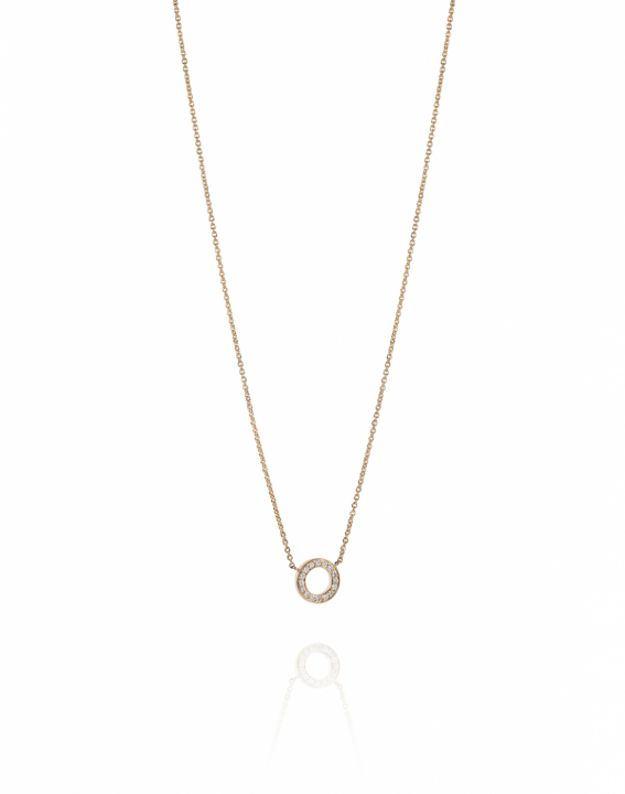 Circle Of Love Kaulakorut Kulta 42-45 cm ryhmässä Kaulakorut / Kultaiset kaulakorut @ SCANDINAVIAN JEWELRY DESIGN (10-101-02001-4245)