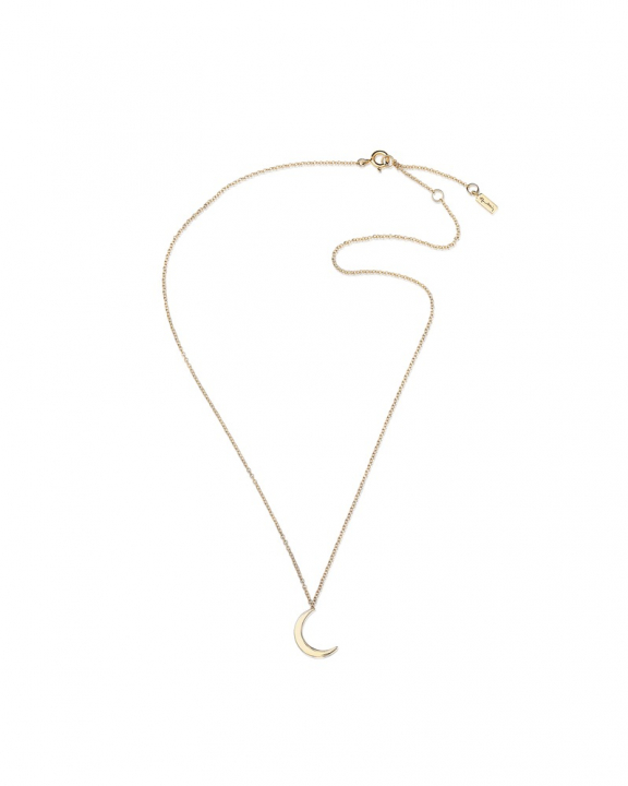 Pencez Moon Halsband Guld 40-45 cm ryhmässä Kaulakorut / Kultaiset kaulakorut @ SCANDINAVIAN JEWELRY DESIGN (10-101-02098-4045)