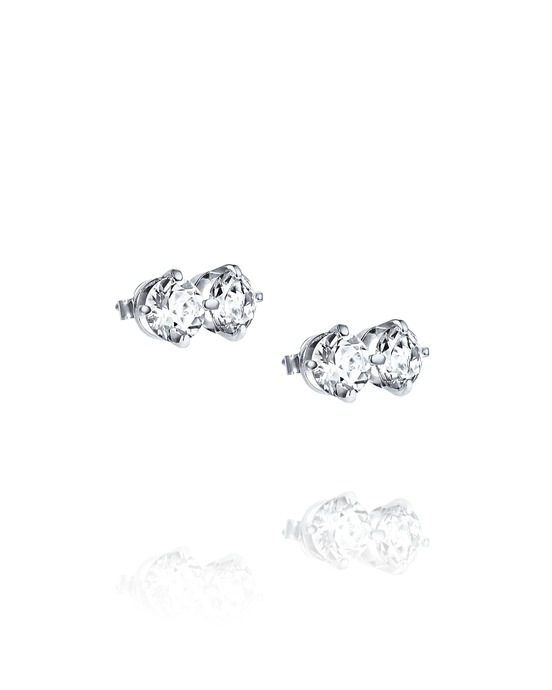 The Mountain & I Örhänge Silver Crystal Quartz ryhmässä Korvakorut / Hopeiset korvakorut @ SCANDINAVIAN JEWELRY DESIGN (12-100-02088-0000)