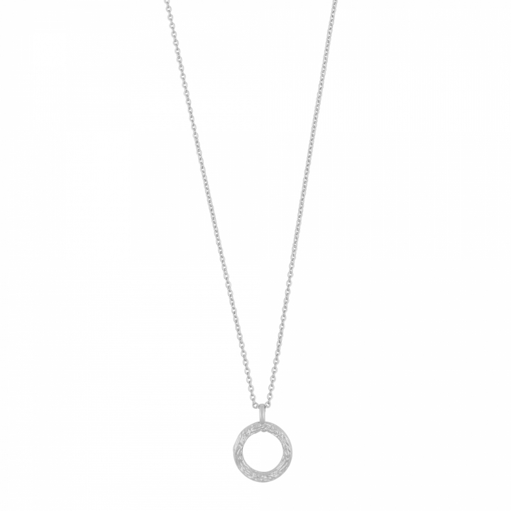 Oz round pendant neck 45 plain Hopea-45 cm ryhmässä Kaulakorut / Hopeiset kaulakorut @ SCANDINAVIAN JEWELRY DESIGN (1286-0345-256-45)