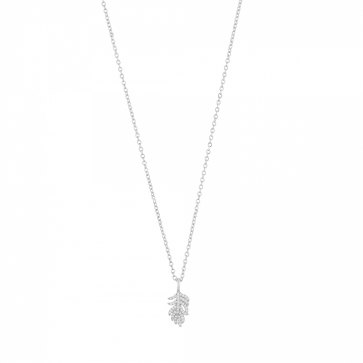 North pendant neck 50 Hopea/clear-50 cm ryhmässä Kaulakorut / Hopeiset kaulakorut @ SCANDINAVIAN JEWELRY DESIGN (1289-0350-012-50)