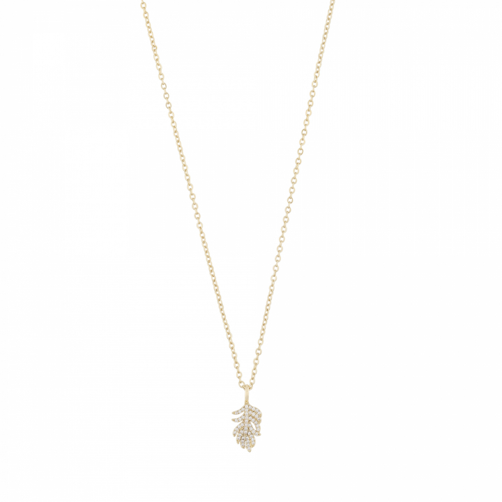 North pendant neck 50 Gold/clear-50 cm ryhmässä Kaulakorut / Kultaiset kaulakorut @ SCANDINAVIAN JEWELRY DESIGN (1289-0350-251-50)