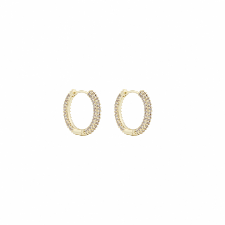 North ring ear 14mm Gold/clear-Onesize ryhmässä Korvakorut / Kultaiset korvakorut @ SCANDINAVIAN JEWELRY DESIGN (1289-7000-251-ONE)