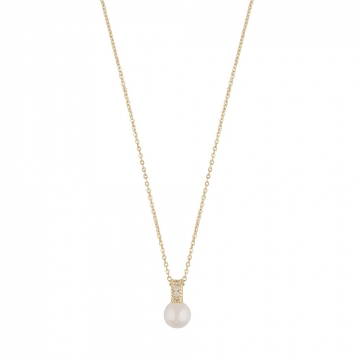 Lydia pearl pendant neck 50 ryhmässä Kaulakorut / Kultaiset kaulakorut @ SCANDINAVIAN JEWELRY DESIGN (1292-0250-362-50)