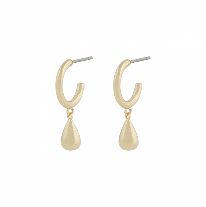 Gina oval pendant ear Kulta ryhmässä Korvakorut / Kultaiset korvakorut @ SCANDINAVIAN JEWELRY DESIGN (1294-7400-257)