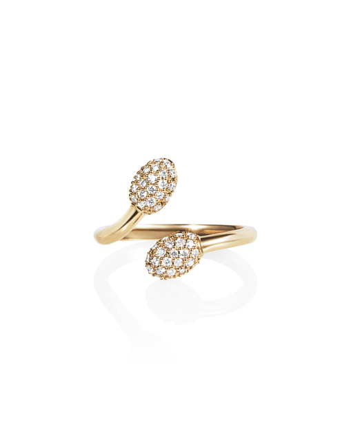 Love Bead & Stars Twin Ring Gold ryhmässä Sormukset / Kultasormukset @ SCANDINAVIAN JEWELRY DESIGN (13-101-02187-0000)