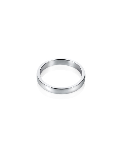 Half Round Thin Ring White gold ryhmässä Sormukset / Valkokultasormukset @ SCANDINAVIAN JEWELRY DESIGN (13-102-02186-0000)