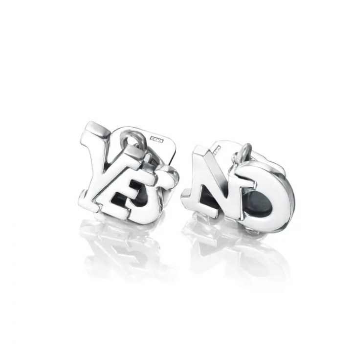 Yes/No Cufflinks Manschettknappar Hopea ryhmässä  @ SCANDINAVIAN JEWELRY DESIGN (15-100-00241-0000)