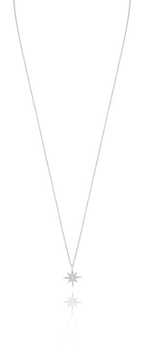 One star Kaulakorut Hopea 41-45 cm ryhmässä Kaulakorut / Hopeiset kaulakorut @ SCANDINAVIAN JEWELRY DESIGN (1637111001)