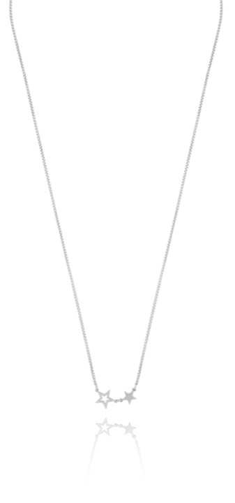 Double star Kaulakorut Hopea 40-45 cm ryhmässä Kaulakorut / Hopeiset kaulakorut @ SCANDINAVIAN JEWELRY DESIGN (1711111001)