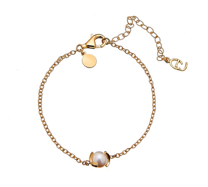 Pearl chain braclet Kulta ryhmässä Rannekorut / Kultaiset rannekorut @ SCANDINAVIAN JEWELRY DESIGN (1814322001)
