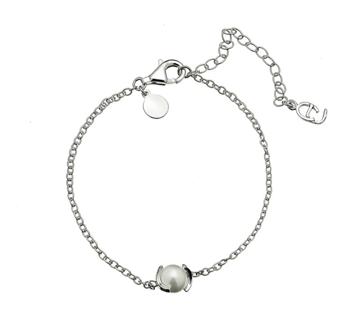 Pearl chain braclet Hopea ryhmässä Last Chance / Rannekorut @ SCANDINAVIAN JEWELRY DESIGN (1814371001)