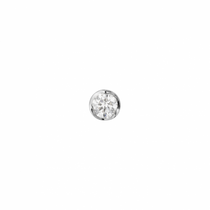 GJ SIGNATURE SOLITAIRE EARSTUD White Gold DIAMOND 0.05 CT ryhmässä Korvakorut / Timanttikorvakorut @ SCANDINAVIAN JEWELRY DESIGN (20001347)