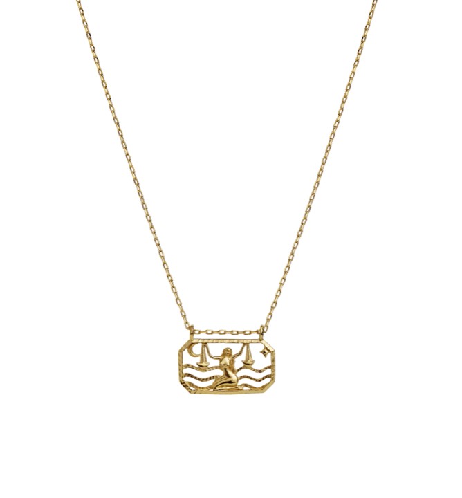 Zodiac vågen Kaulakorut (Kulta) 45 cm ryhmässä Kaulakorut / Kultaiset kaulakorut @ SCANDINAVIAN JEWELRY DESIGN (2577a)