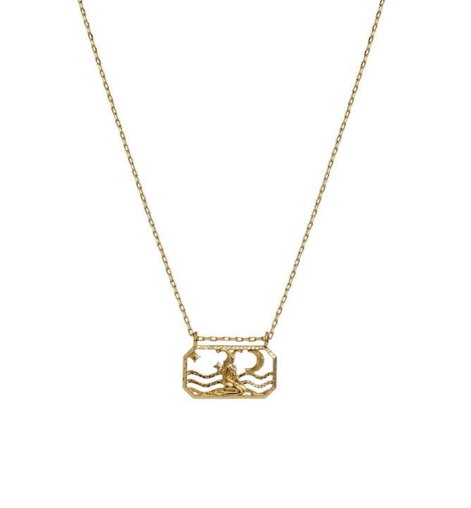 Zodiac stenbocken Kaulakorut (Kulta) 45 cm ryhmässä Kaulakorut / Kultaiset kaulakorut @ SCANDINAVIAN JEWELRY DESIGN (2583a)