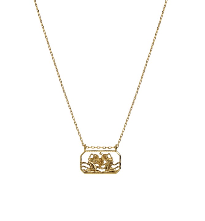 Zodiac tvillingarna Kaulakorut (Kulta) 45 cm ryhmässä Kaulakorut / Kultaiset kaulakorut @ SCANDINAVIAN JEWELRY DESIGN (2586a)