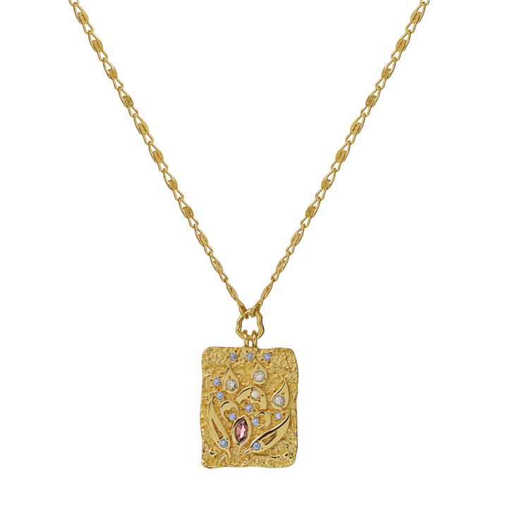 Fleur Kaulakorut (Kulta) 43 cm ryhmässä Kaulakorut / Kultaiset kaulakorut @ SCANDINAVIAN JEWELRY DESIGN (2590a)