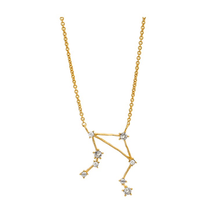 Libra (Vågen) star sign Kaulakorut - Crystal (Kulta) ryhmässä Kaulakorut / Kultaiset kaulakorut @ SCANDINAVIAN JEWELRY DESIGN (43003)