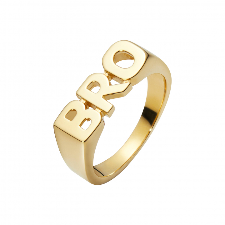 BRO Ring Goldplated Silver ryhmässä Sormukset / Kultasormukset @ SCANDINAVIAN JEWELRY DESIGN (500463YG)