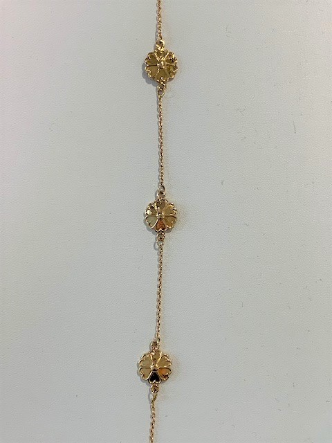Uppland Rannekorut 3 blommor Kulta 17+1 cm ryhmässä Rannekorut / Kultaiset rannekorut @ SCANDINAVIAN JEWELRY DESIGN (820079180)