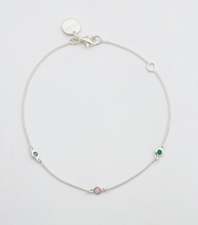 Treasure Shimmer Bracelet Silver Multi ryhmässä Rannekorut / Hopeiset rannekorut @ SCANDINAVIAN JEWELRY DESIGN (BS1257MU)