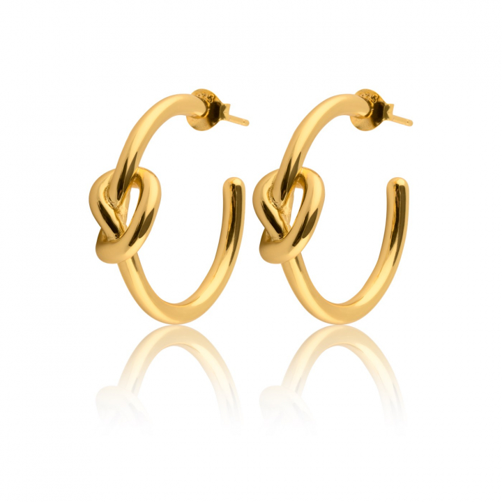 Knot Mini Hoops Korvakoru (Kulta) ryhmässä Korvakorut / Kultaiset korvakorut @ SCANDINAVIAN JEWELRY DESIGN (E2104GPS0-OS)