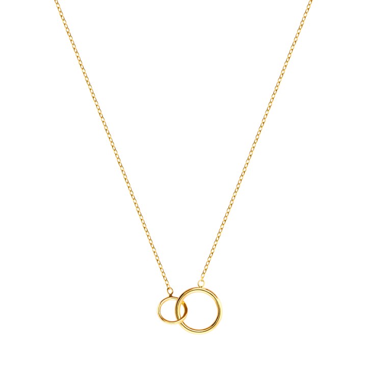 Mini Circle Kaulakorut (Kulta) 40-45 cm ryhmässä Kaulakorut / Kultaiset kaulakorut @ SCANDINAVIAN JEWELRY DESIGN (N1458GPS0-OS)