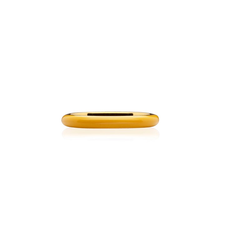 Enamel thin Sormus yellow (Kulta) ryhmässä Sormukset / Kultasormukset @ SCANDINAVIAN JEWELRY DESIGN (R2140GPEY)