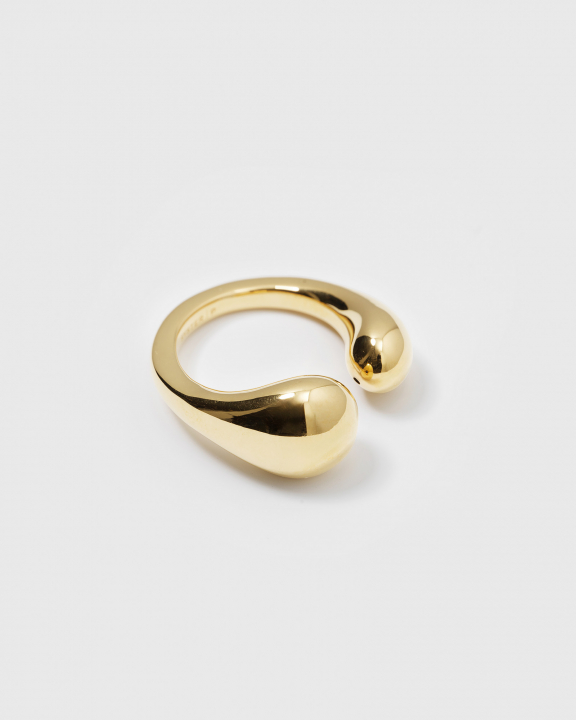 Bolded Drops Ring Gold ryhmässä Sormukset / Kultasormukset @ SCANDINAVIAN JEWELRY DESIGN (RG1198)