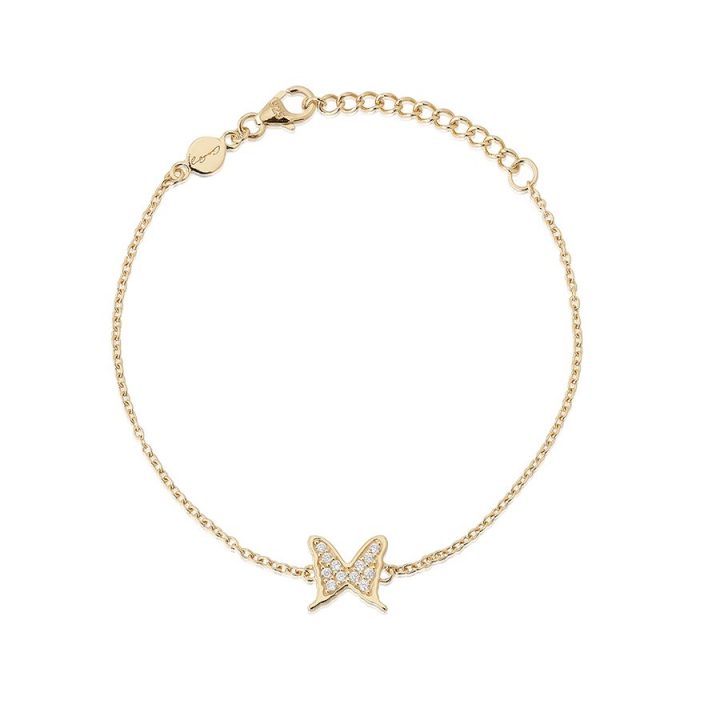 Petite papillion sparkling Bracelet Gold ryhmässä Rannekorut / Kultaiset rannekorut @ SCANDINAVIAN JEWELRY DESIGN (gp125)