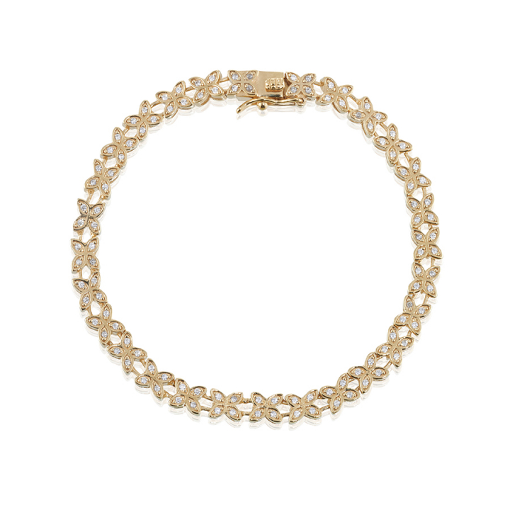 Sparkling ellipse mini T-Bracelet Gold ryhmässä Rannekorut / Kultaiset rannekorut @ SCANDINAVIAN JEWELRY DESIGN (gp36-R)