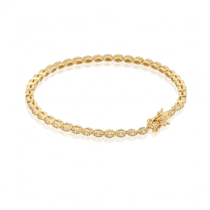 Time to glow  T-Bracelet Gold ryhmässä Rannekorut / Kultaiset rannekorut @ SCANDINAVIAN JEWELRY DESIGN (gp68-R)
