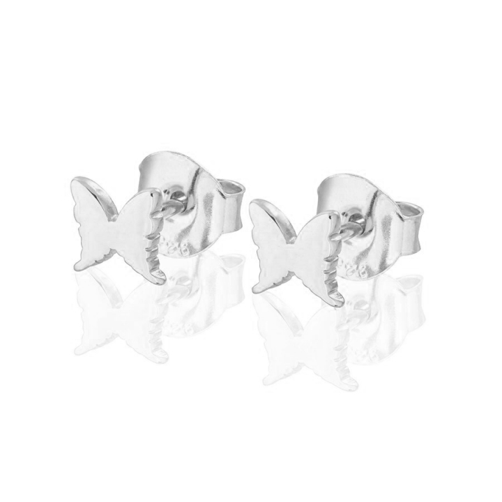 Petite papillion  Earrings Silver ryhmässä Korvakorut / Hopeiset korvakorut @ SCANDINAVIAN JEWELRY DESIGN (s109)