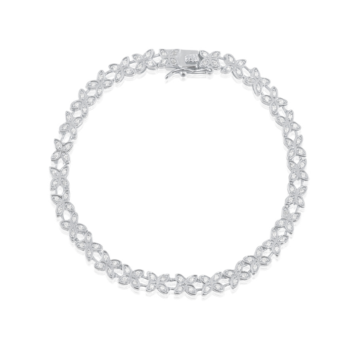 Sparkling ellipse mini T-Bracelet Silver ryhmässä Rannekorut / Hopeiset rannekorut @ SCANDINAVIAN JEWELRY DESIGN (s221-R)