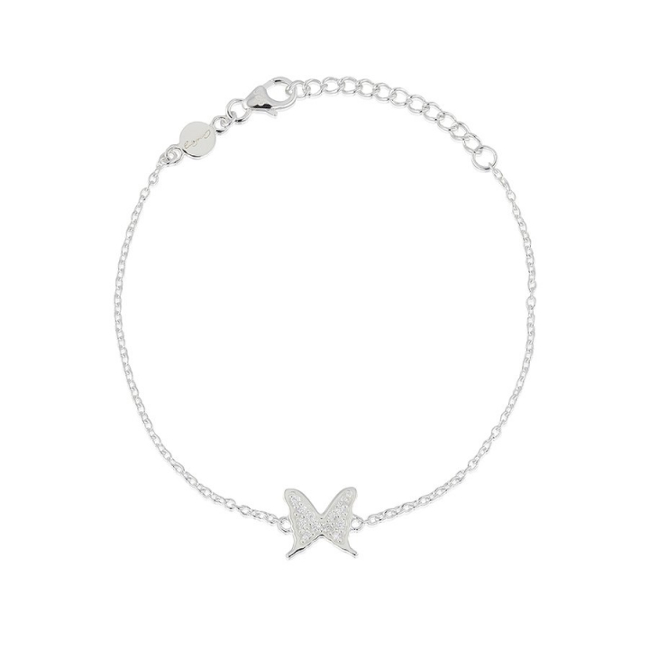 Petite papillion sparkling Bracelet Silver ryhmässä Rannekorut / Hopeiset rannekorut @ SCANDINAVIAN JEWELRY DESIGN (s317)