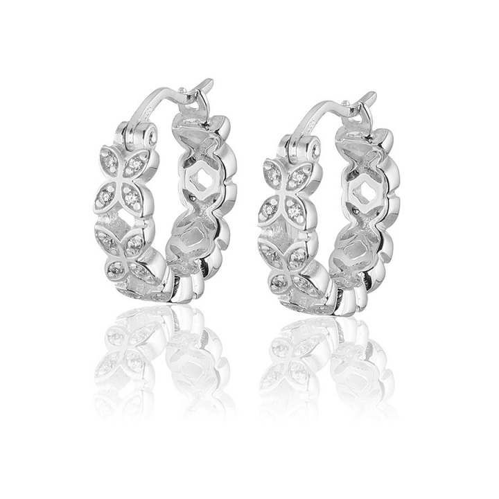 Sparkling ellipse mini Earrings creol Silver ryhmässä Korvakorut / Hopeiset korvakorut @ SCANDINAVIAN JEWELRY DESIGN (s323-R)